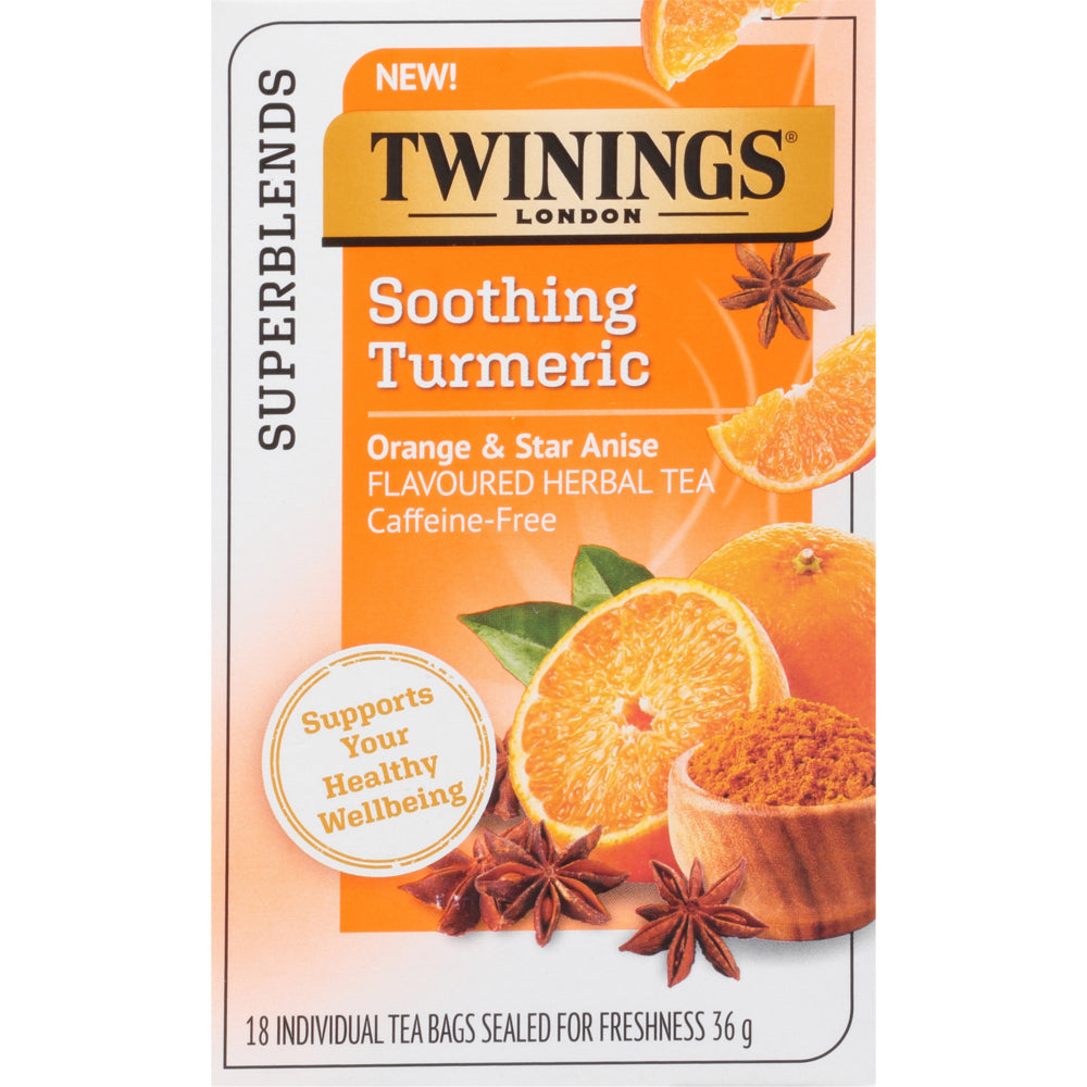 Image of Twinings of London Superblends Soothing Turmeric Tea - 18 Pack