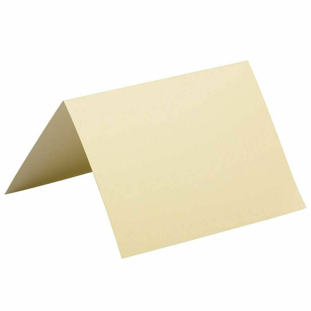 Image of JAM Paper Strathmore Foldover Cards - 80 lb - A7 Size - 5.25" x 7.25" - Ivory Wove - 25 Pack