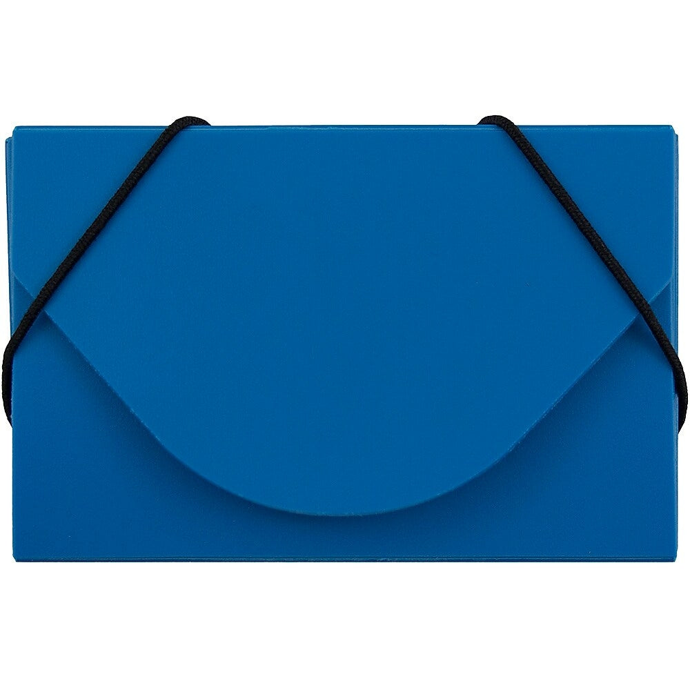 Image of JAM Paper Plastic Business Card Case, Blue, 5 Pack (291618967g)