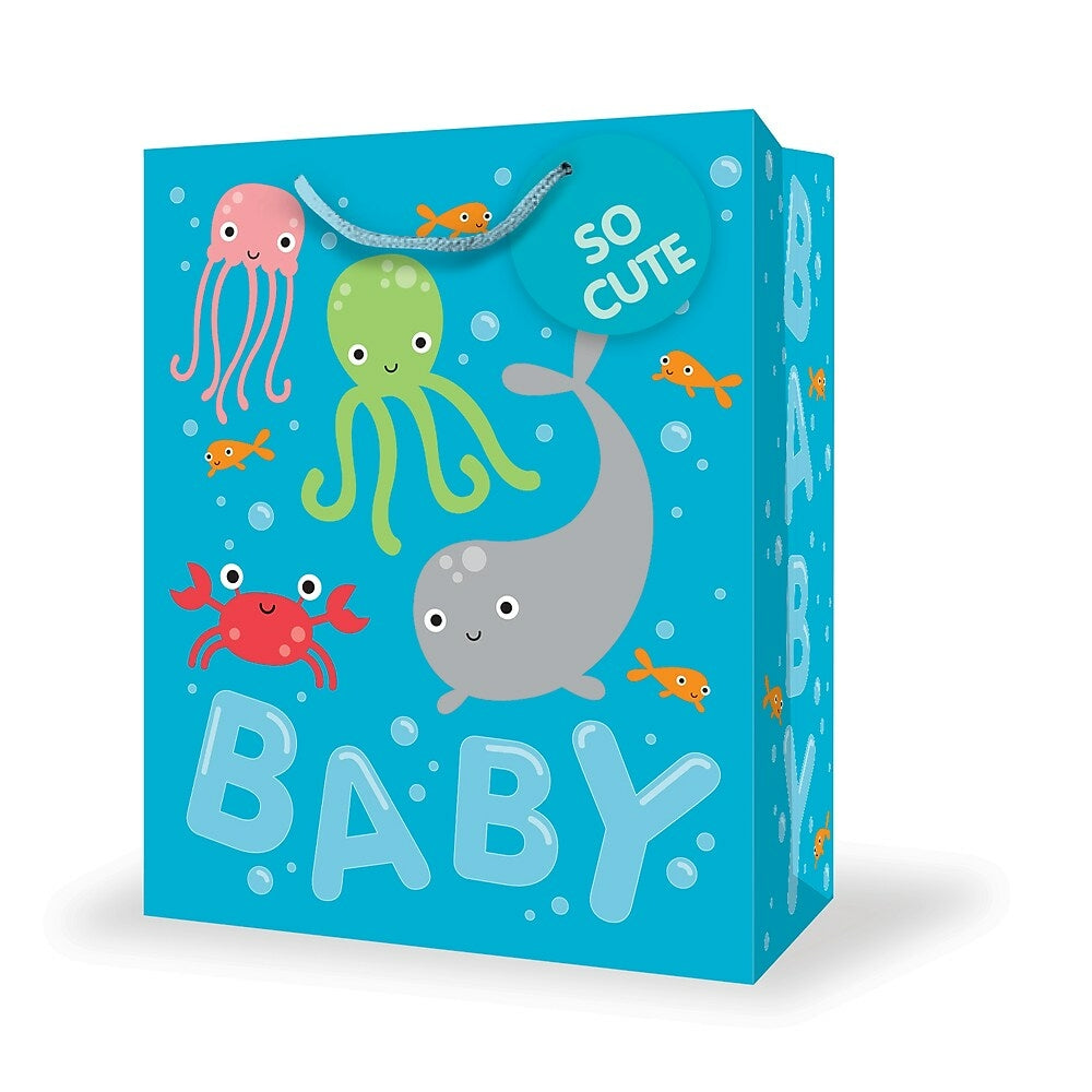 Image of Millbrook Studios Baby Gift Bags - Medium - Sea Life - 12 Pack (47534)