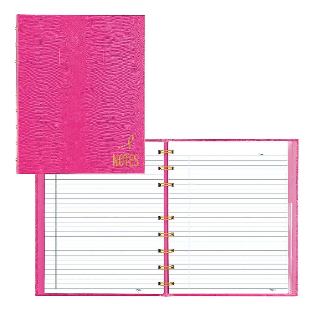 Image of Blueline Notepro Pink Ribbon Hardcover Notebook, 9-1/4" x 7-1/4", Bright Pink, 150 Pages