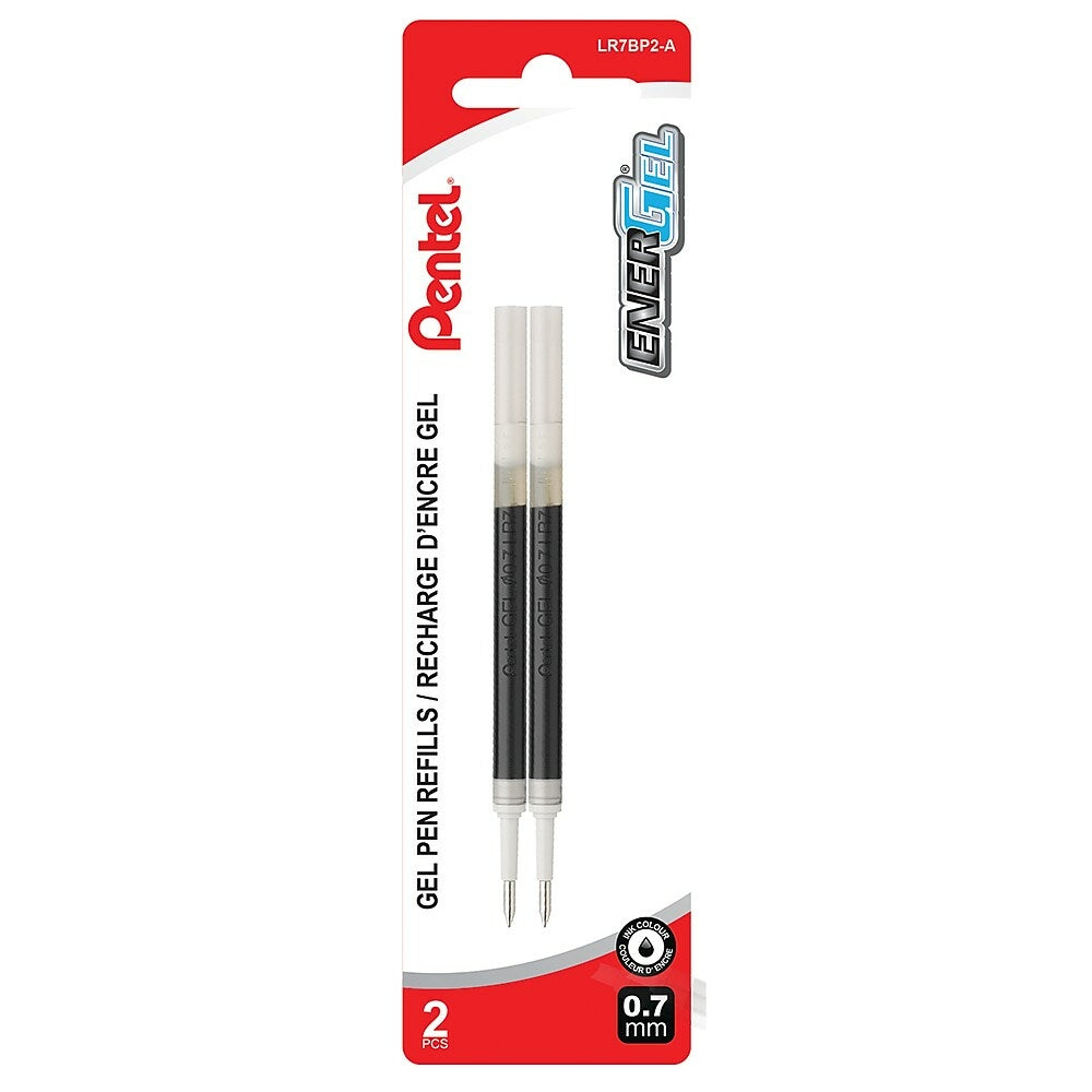 Image of Pentel EnerGel Gel Pen Refill - 0.7mm - Black Ink - 2 Pack, Black_74085