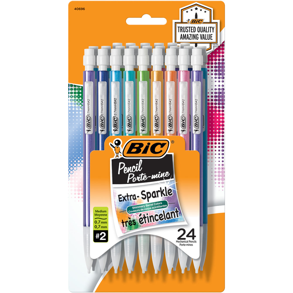 Image of BIC Extra-Sparkle Mechanical Pencils - 0.7mm - 24 Pack