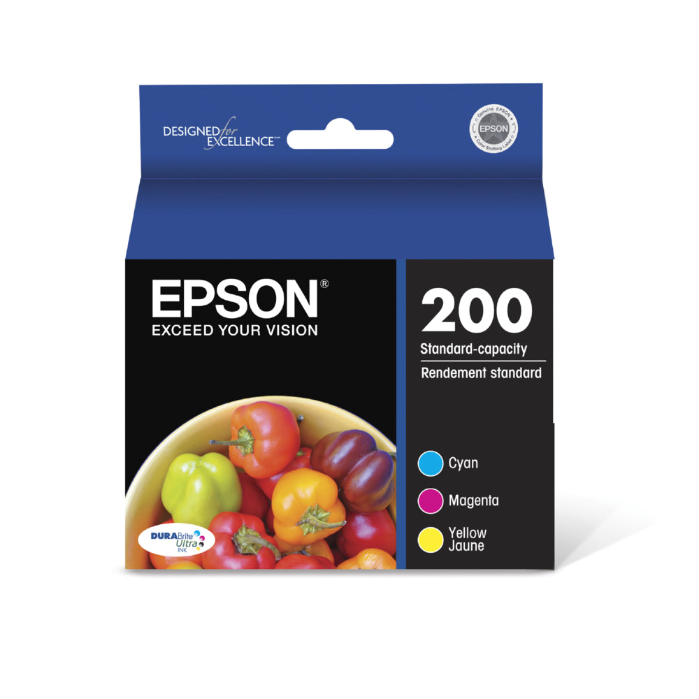 Image of Epson T200 Colour Ink Cartridges, Combo Pack (T200520), 3 Pack