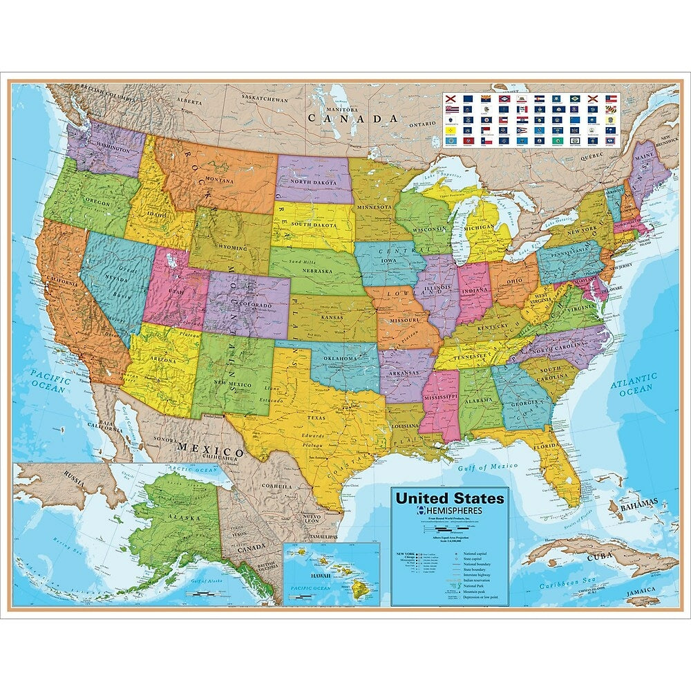 Image of Round World Products United States Laminated Map