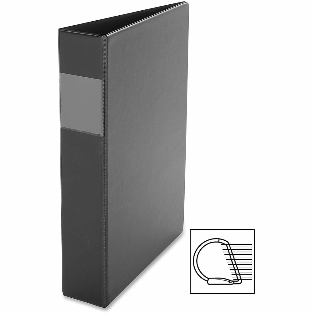 Image of Davis Angled-D D-Ring Vinyl Binder, 2", Black