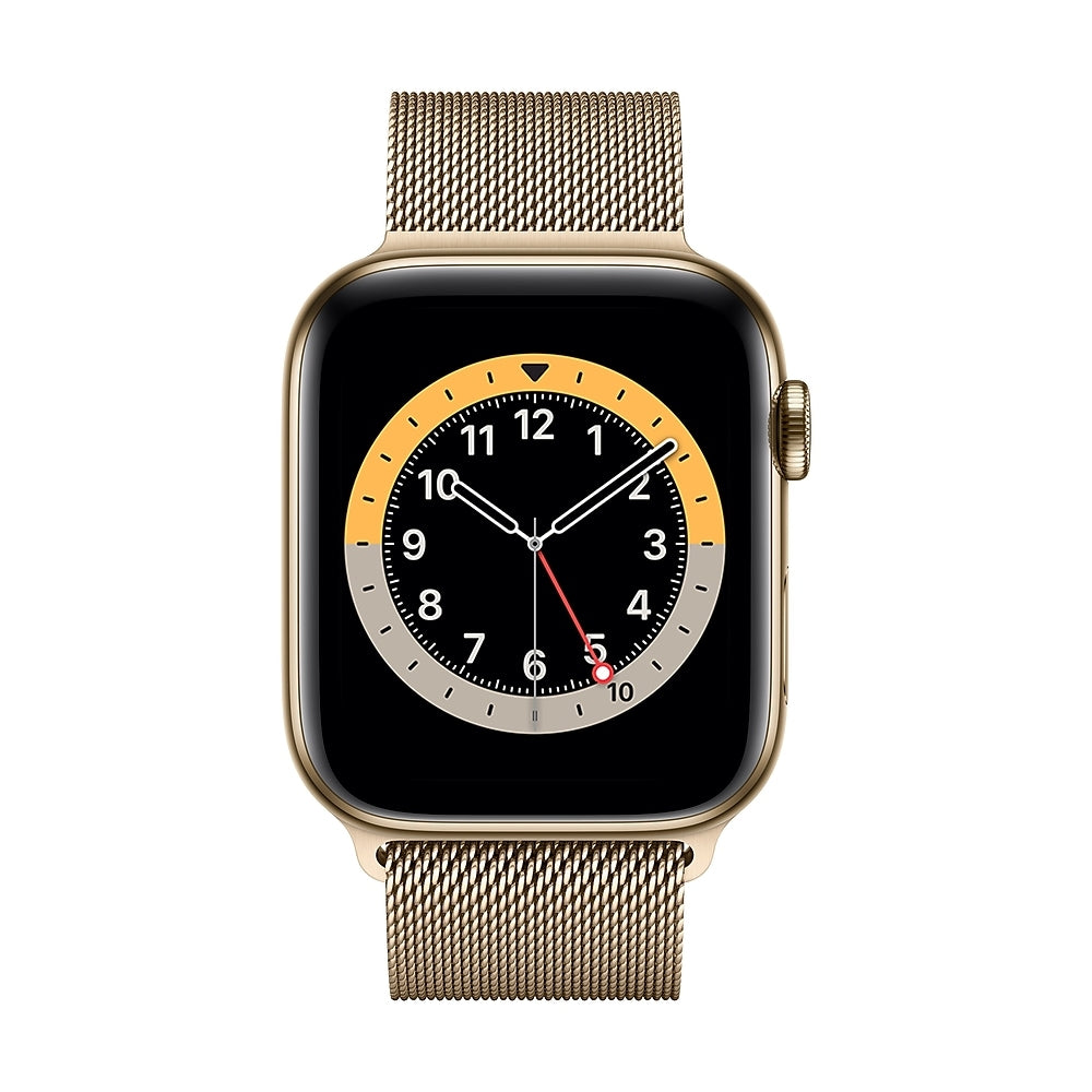 Apple Watch Series 6 44mm Gps Cellular Gold Stainless Steel With Staples Ca