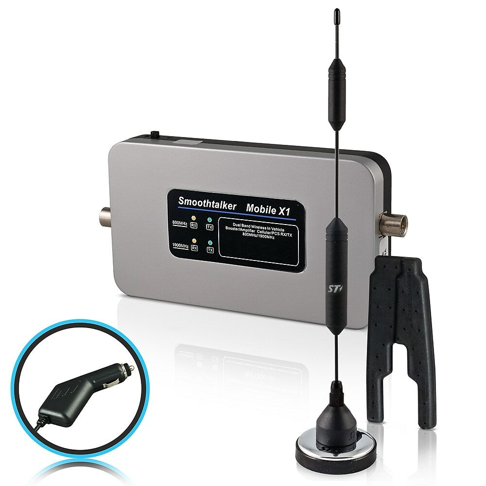 Image of Smoothtalker Mobile X1-50dB Wireless Vehicle Cell Phone Signal Booster Kit, 14" Magnetic Antenna