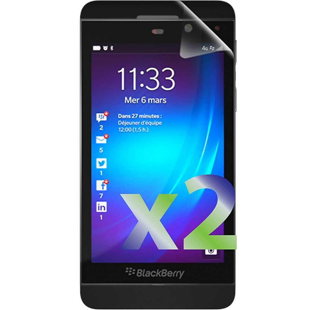 Image of Exian Blackberry Z10 Screen Protector, 2 Pieces, Clear