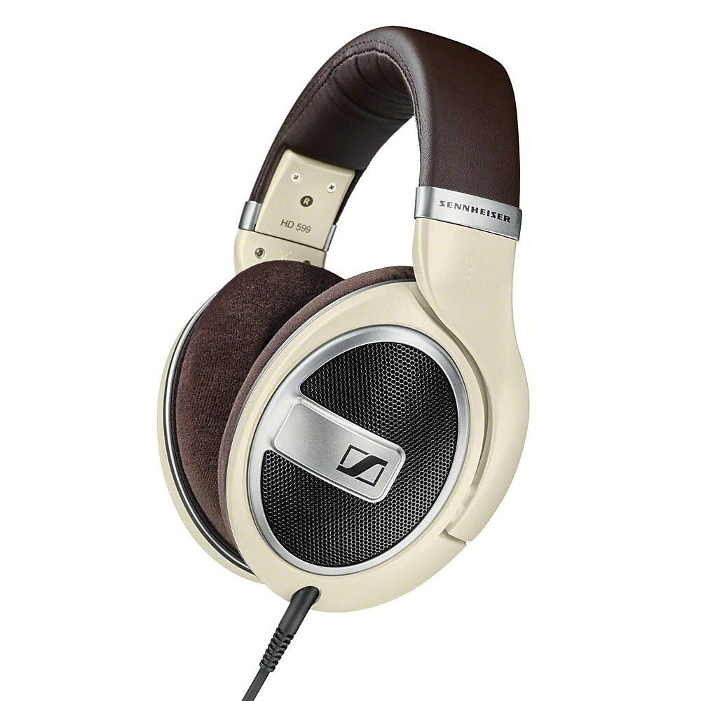 Image of Sennheiser HD 599 Around Ear Headphone 6.3mm 3M Matte Metallic Detailing (HD 599), Black