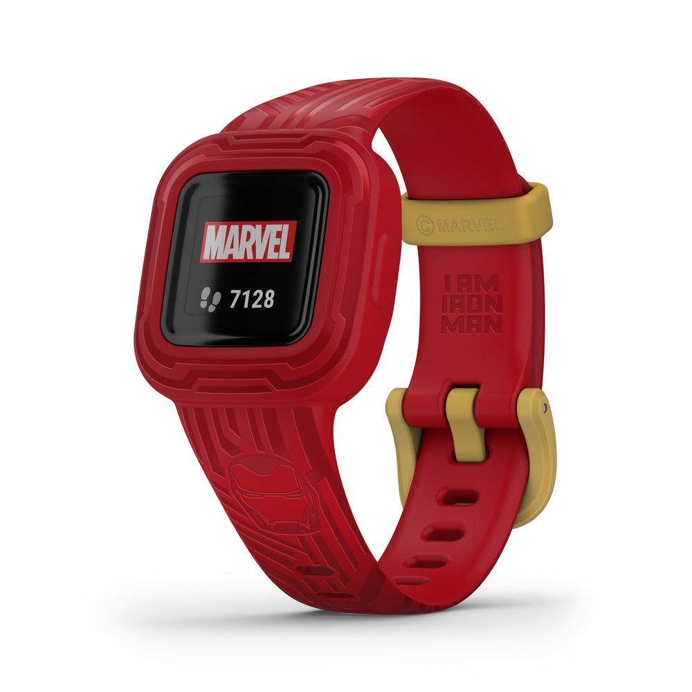 Image of Garmin Vivofit jr. 3 Fitness Tracker - Marvel Iron Man, Red