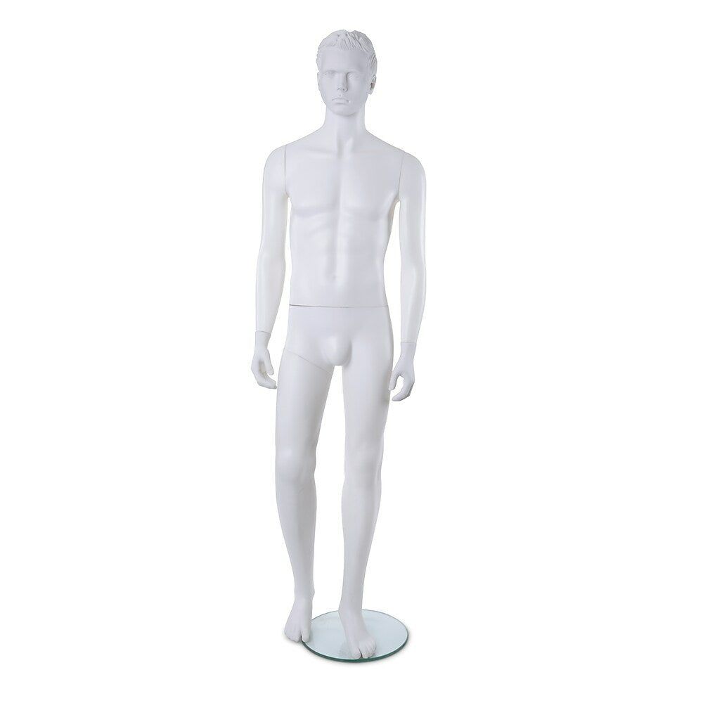 Image of Can-Bramar Adult Male Abstract Unbreakable Mannequin - Glass Base - Blown White (PL-M94)