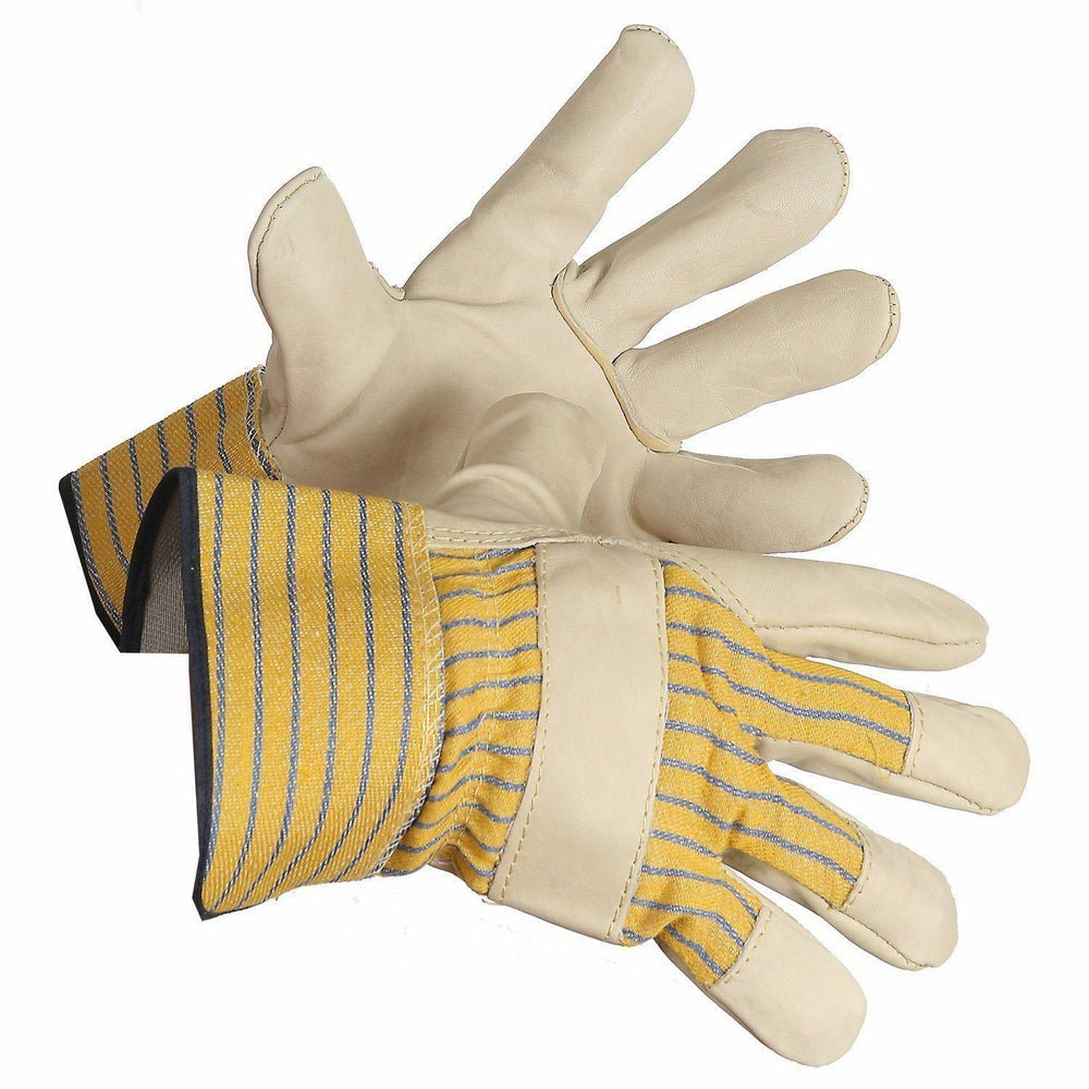Image of Forcefield Grain Leather Work Glove with Safety Cuff, Multicolour