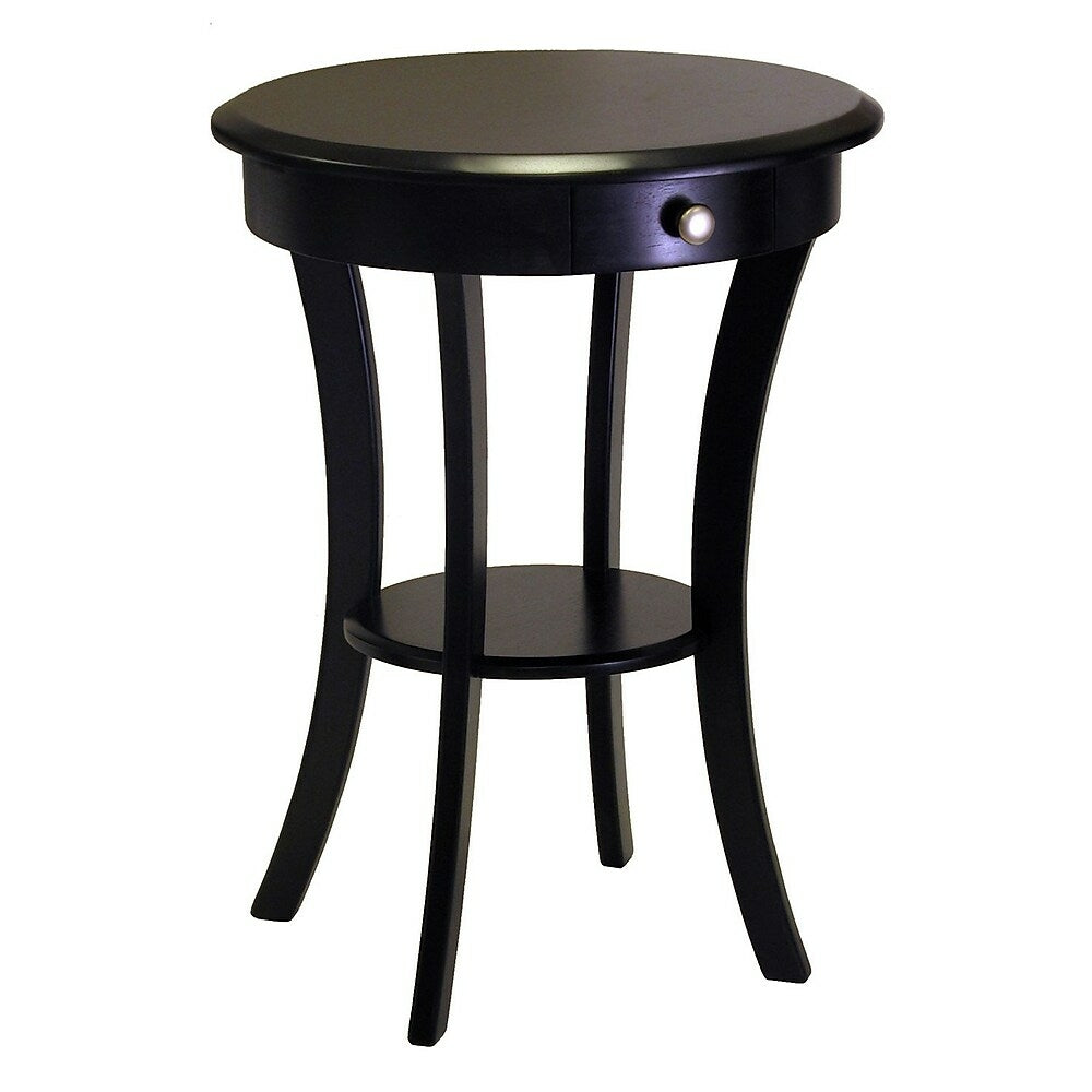 Image of Winsome Sasha Round Accent Table, Black