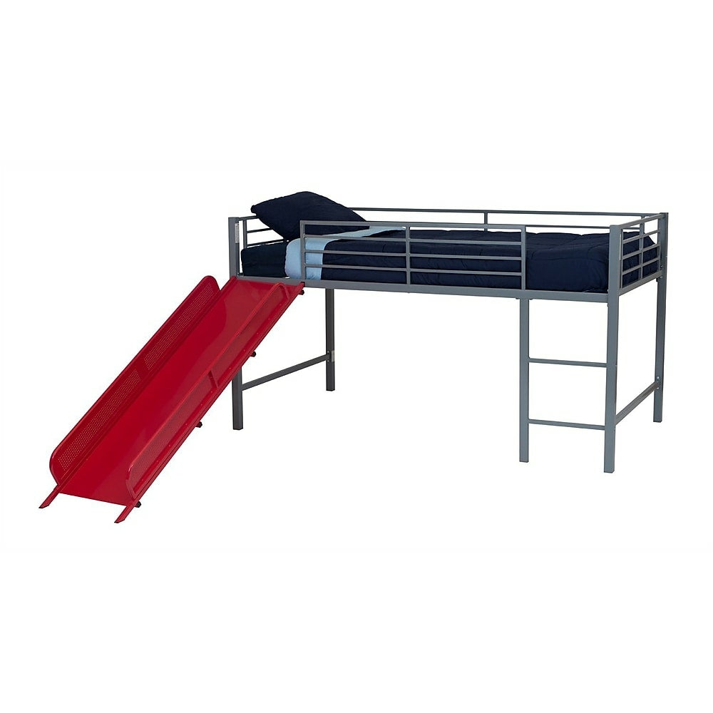 Image of DHP Junior Loft with Slide - Silver/Red
