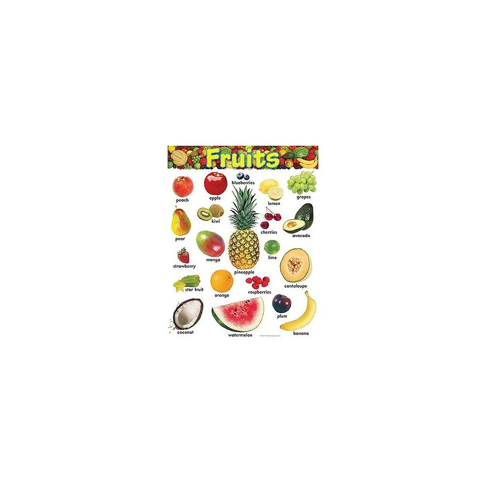 Image of TREND enterprises, Inc. Fruits Learning Chart, 17" x 22"