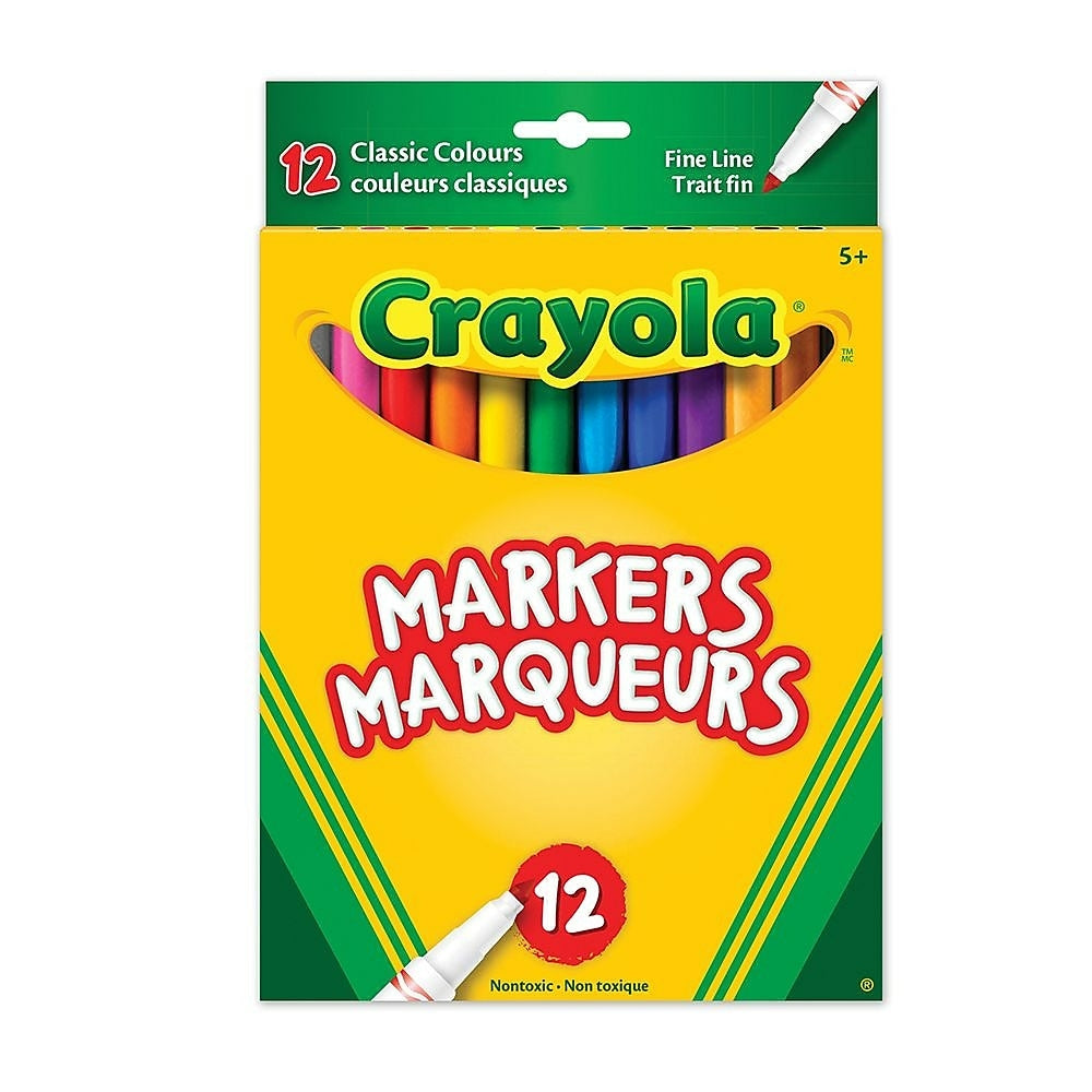 Image of Crayola Original Fine Line Markers, 12 Pack