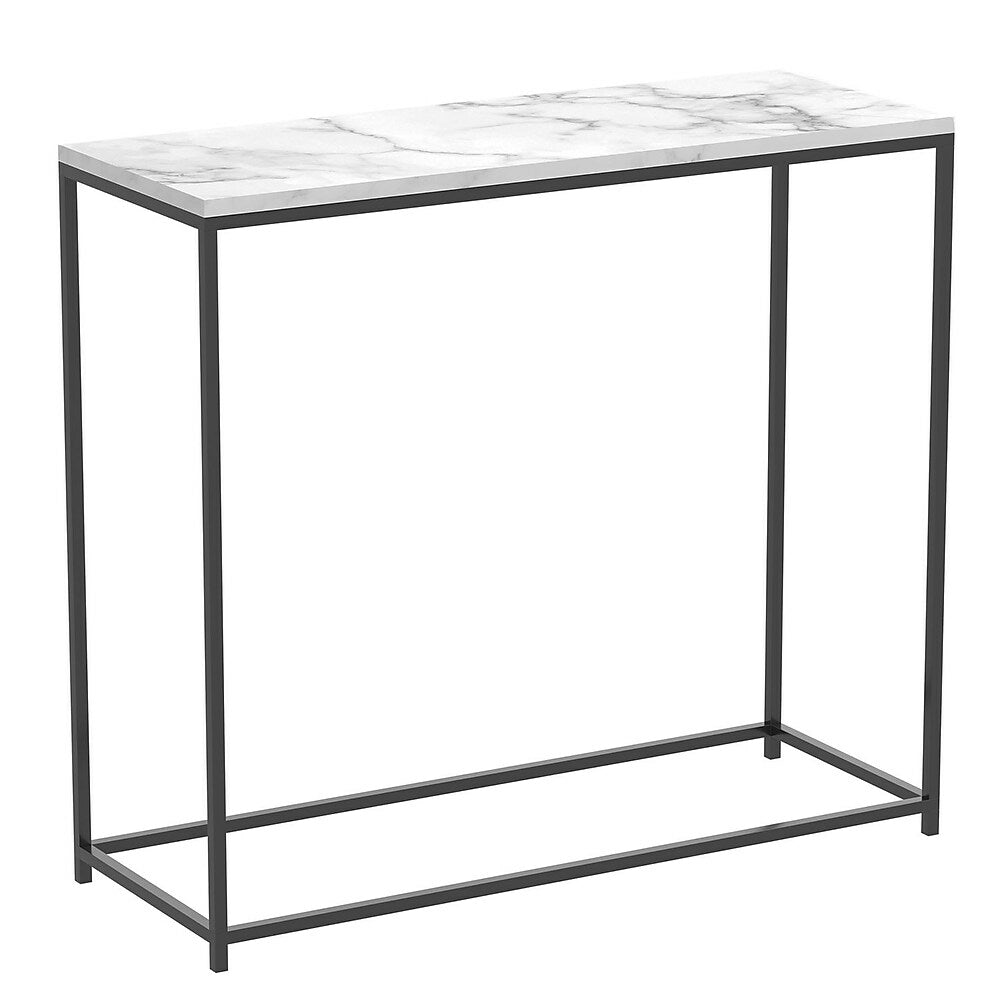Image of Safdie & Co Console Table - 31L - Marble Black Metal
