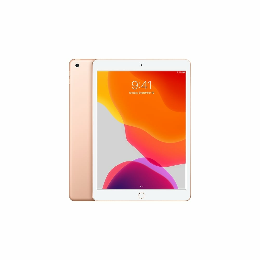 Image of Apple 7th Gen iPad 10.2-inch, Wi-Fi, A10 Fusion Chip, 128 GB, iOS 12, Gold, Yellow