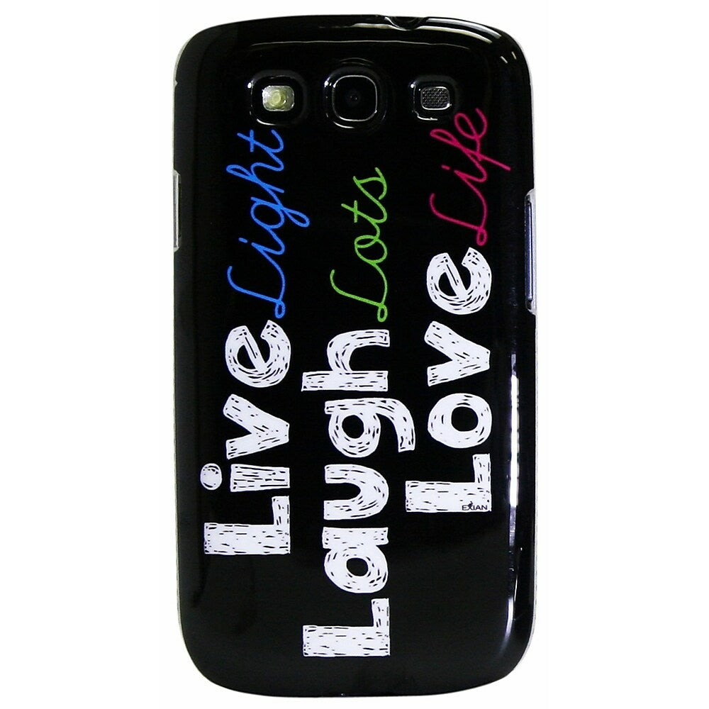 Image of Exian Case for Samsung Galaxy S3 - Live Laugh Love, Black