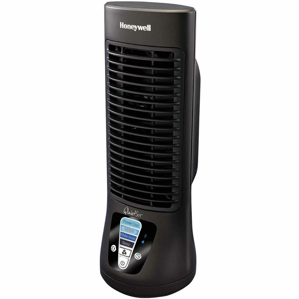 Image of Honeywell QuietSet Slim Mini Tower Oscillating Personal Fan - Black