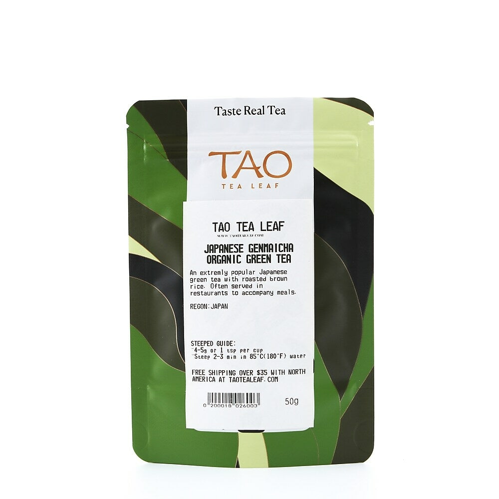 Image of Tao Tea Leaf Organic Japanese Genmaicha Green Tea - Loose Leaf - 50g