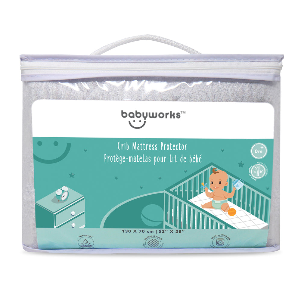 Image of Baby Works (29328) Bamboo Quilted & Fitted Crib Mattress Protector