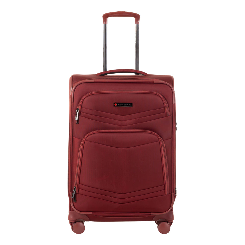 Image of Air Canada Central 24" Softside Spinner Luggage - Burgundy