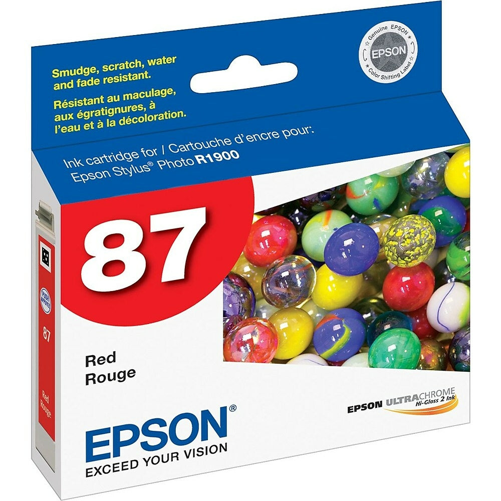 Image of Epson 87 (T087720) Ink Cartridge, Red
