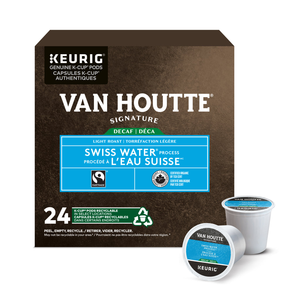 Image of Van Houtte Swiss Water Process - Light Roast - Decaf - K-Cup Coffee Pods - 24 Pack