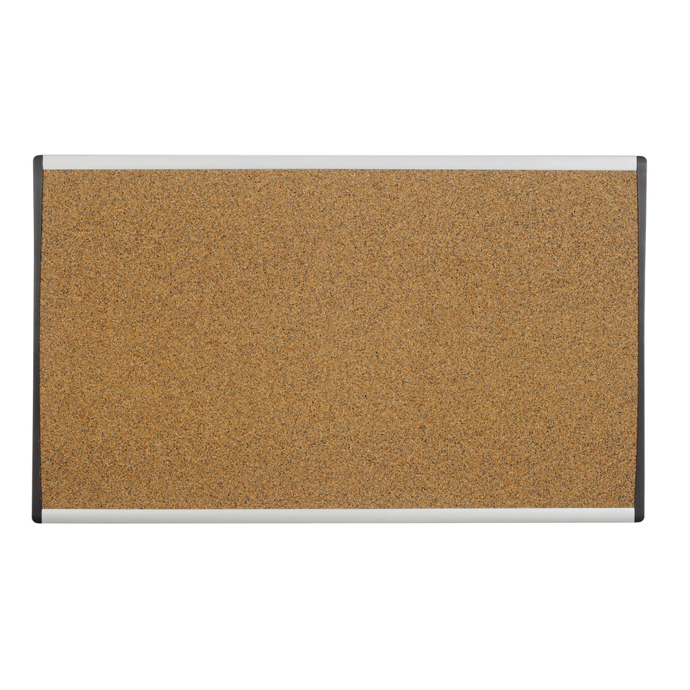 Image of Quartet Arc Cubicle Bulletin Board - Coloured Cork - Silver Aluminium Frame - 18" x 30"