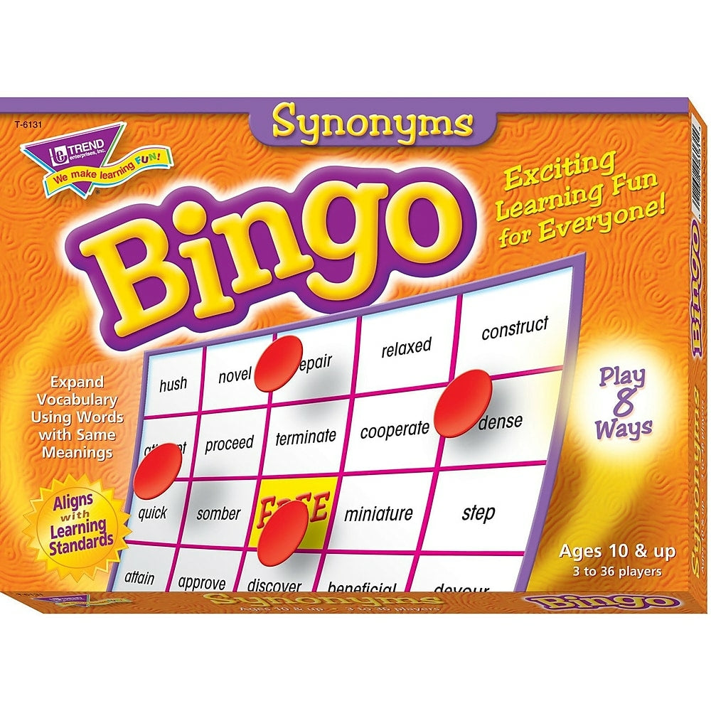 Image of Trend Enterprises Synonyms Bingo Game, Grade 5 - 8th (T-6131)