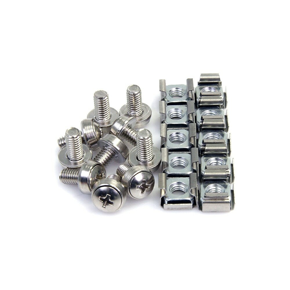 Image of Startech M6 Mounting Screws and Cage Nuts for Server Rack