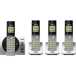 Téléphones sans fil VTech DECT 6.0 avec répondeur numérique, 3 combinés,  argent/noir