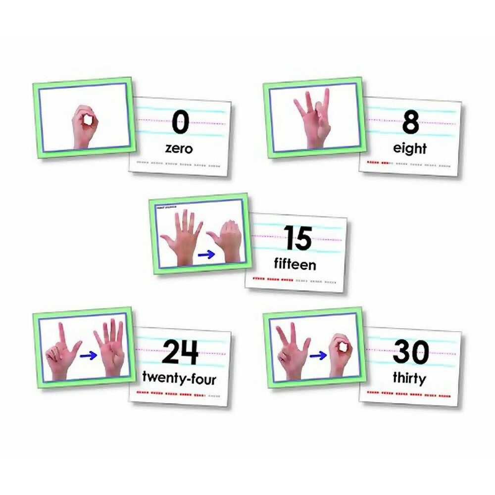 Image of North Star Teacher Resources 0-30 American Sign Language Cards Set (NST9093)