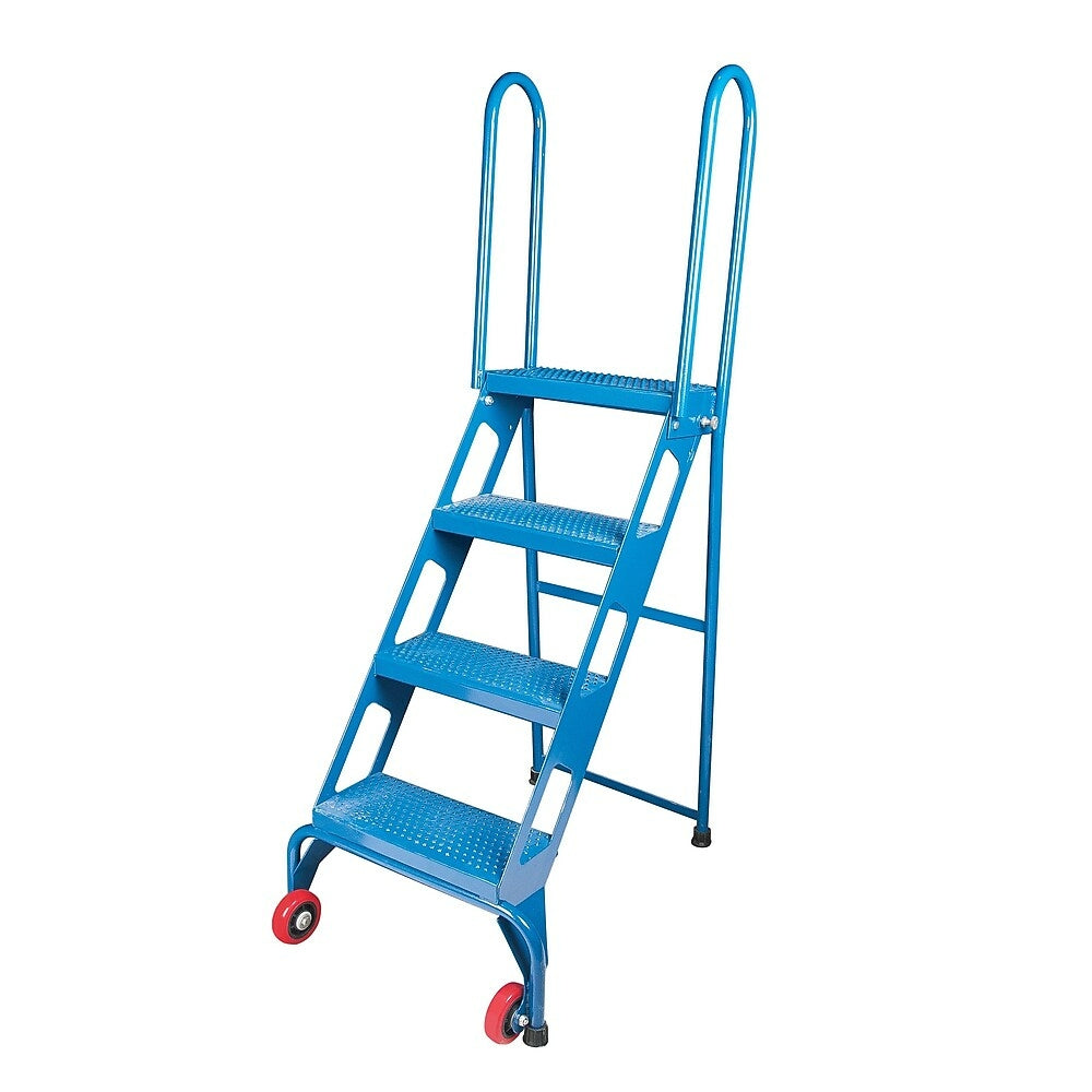 Image of Kleton Portable Folding Ladders, 4 Step, Blue