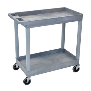 Luxor SC12-G 3 Shelf Gray Serving Cart