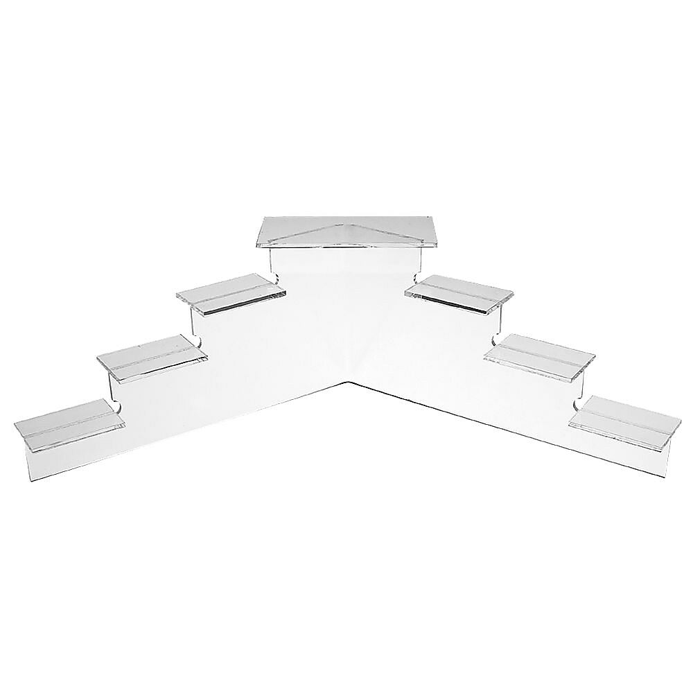 Image of Eddie's Hang-Up Display Ltd. Mini Platform Stairs, Acrylic, Clear, 4 Pack (163505)