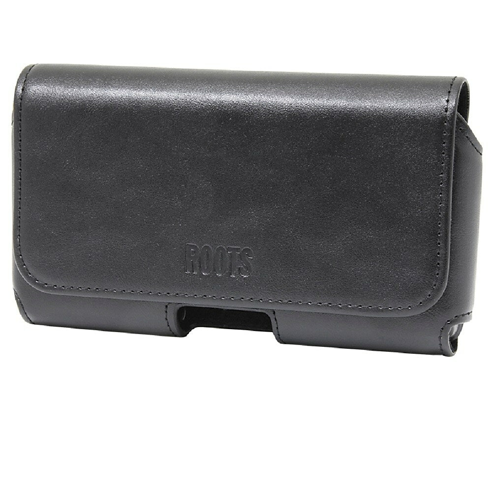 Image of Roots Leather Adjustable Horizontal Holster for Large Smartphones - Black