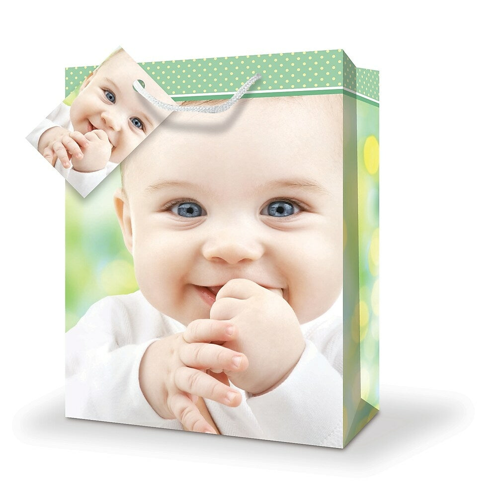 Image of Millbrook Studios Gift Bags - Jumbo - Baby Face - 12 Pack (47607)