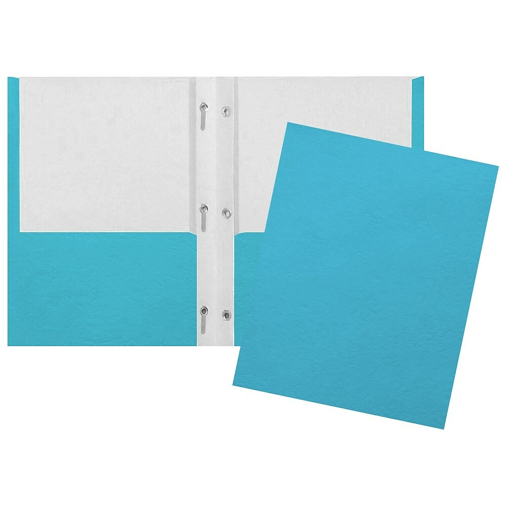 Image of Staples Twin Pocket & Prong Portfolio - Light Blue