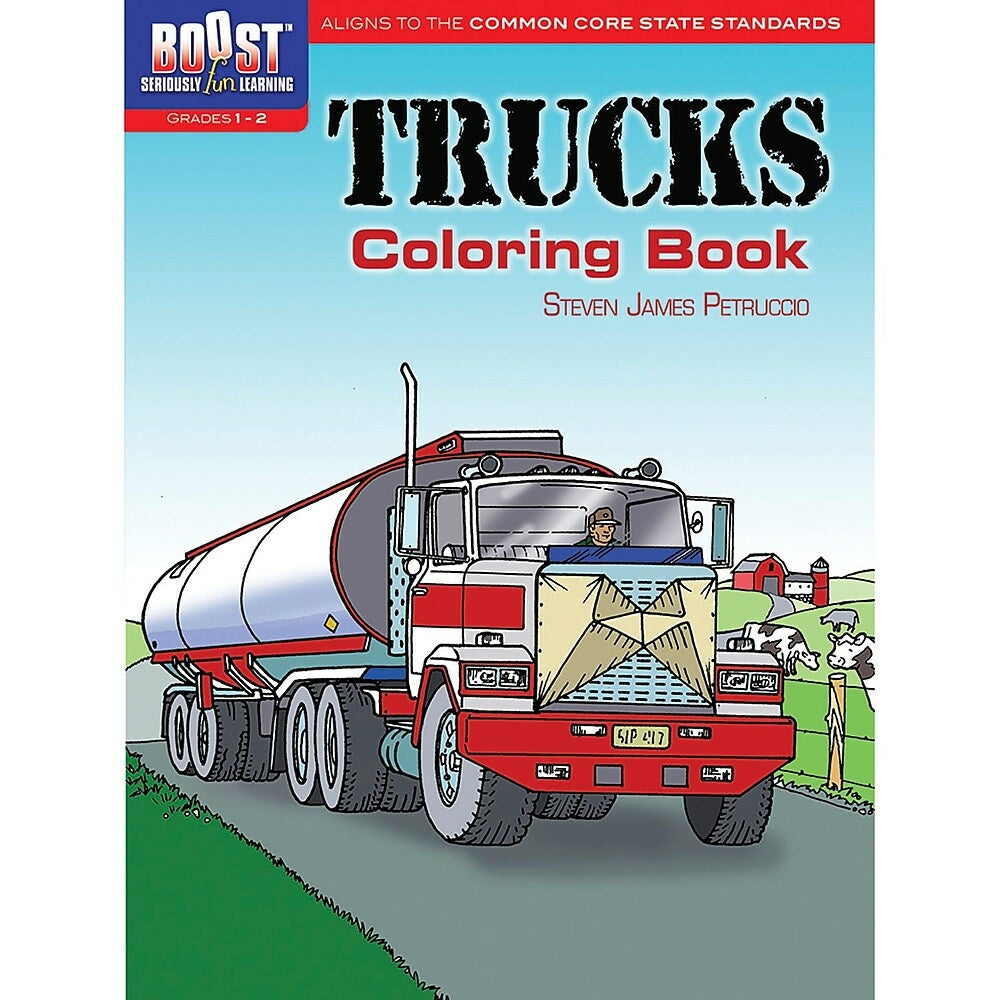 Image of Dover Boost Trucks Colouring Book, 6 Pack