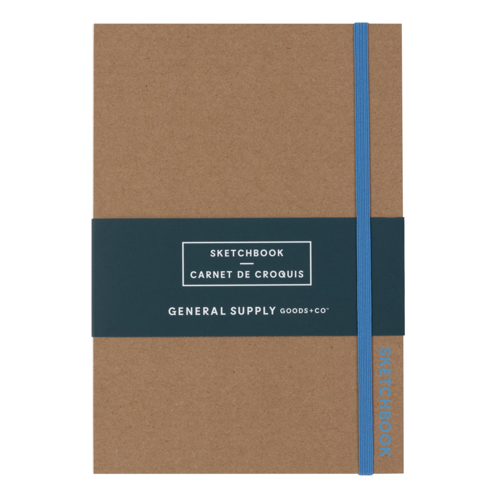 Image of General Supply Goods + Co A5 Kraft Sketchbook - Kraft/Blue, Assorted