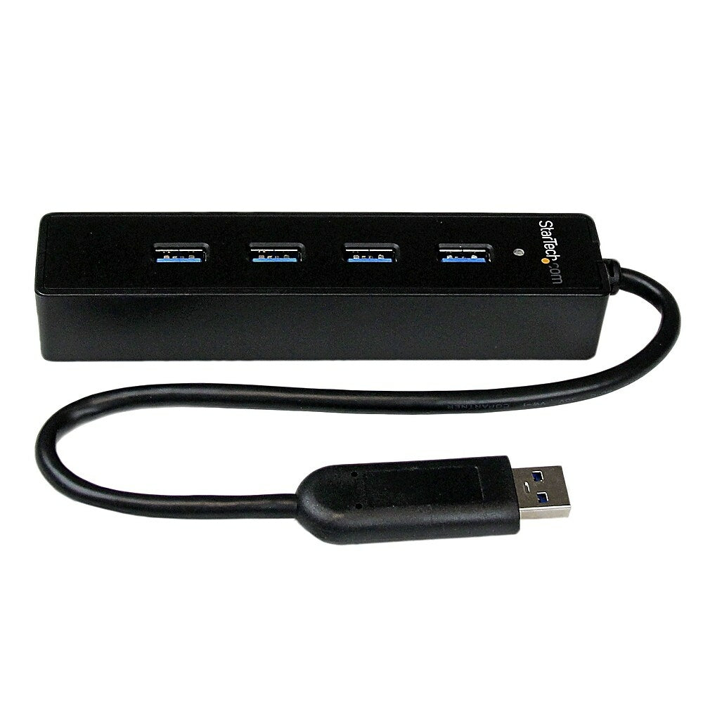 Image of StarTech Portable SuperSpeed USB 3.0 Hub with Built-in Cable, 4 Port