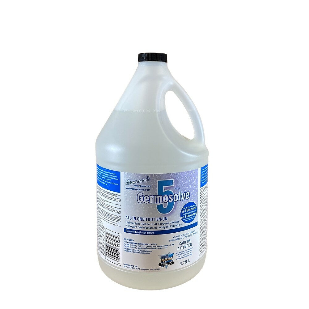 Image of Germosolve 5 Disinfectant Cleaner - All Purpose Cleaner - Fragrance Free - 3.78L