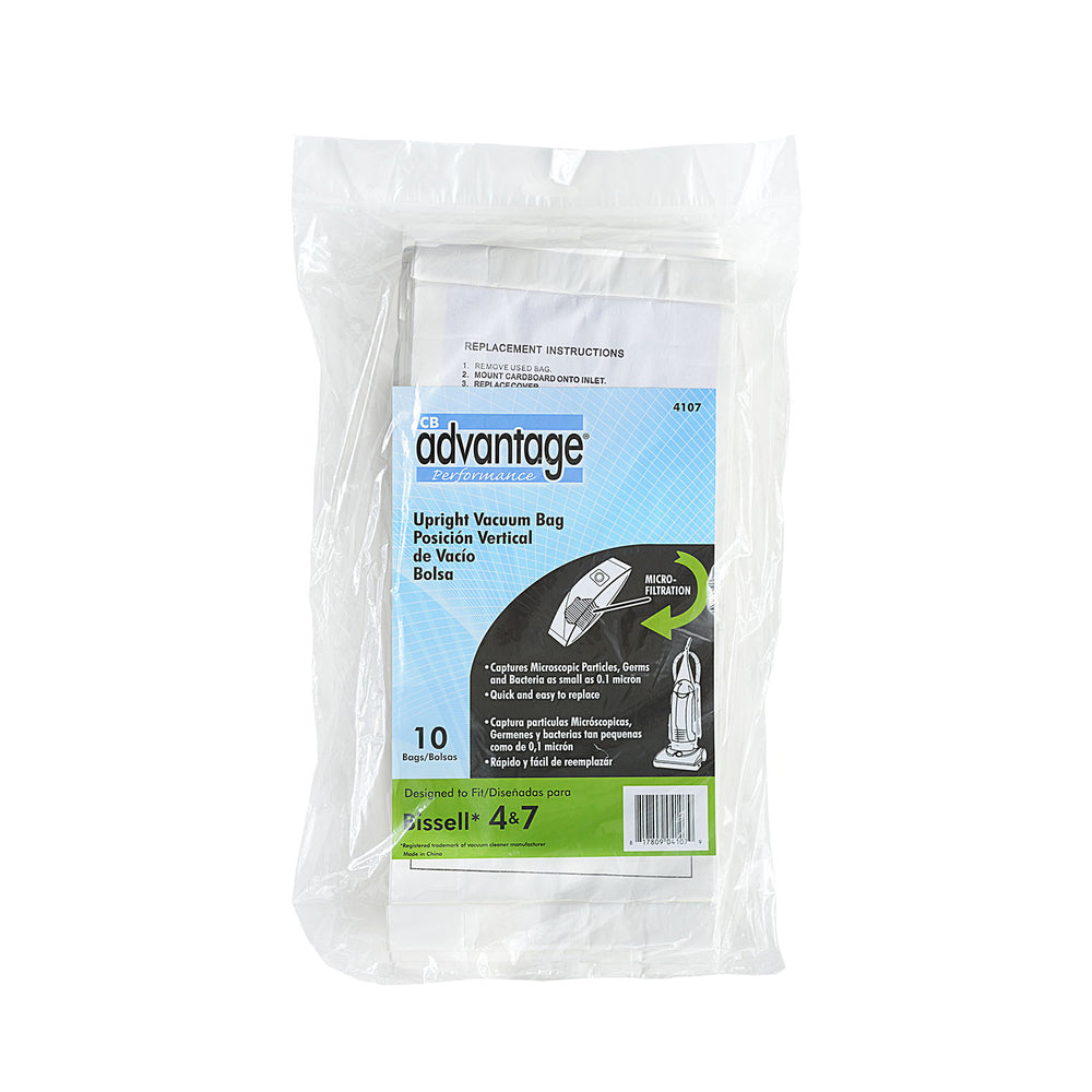 Image of Advantage 4107 Vacuum Bags - Fit Bissell upright Vacuums using 1, 4&7 bags, 10 Pack