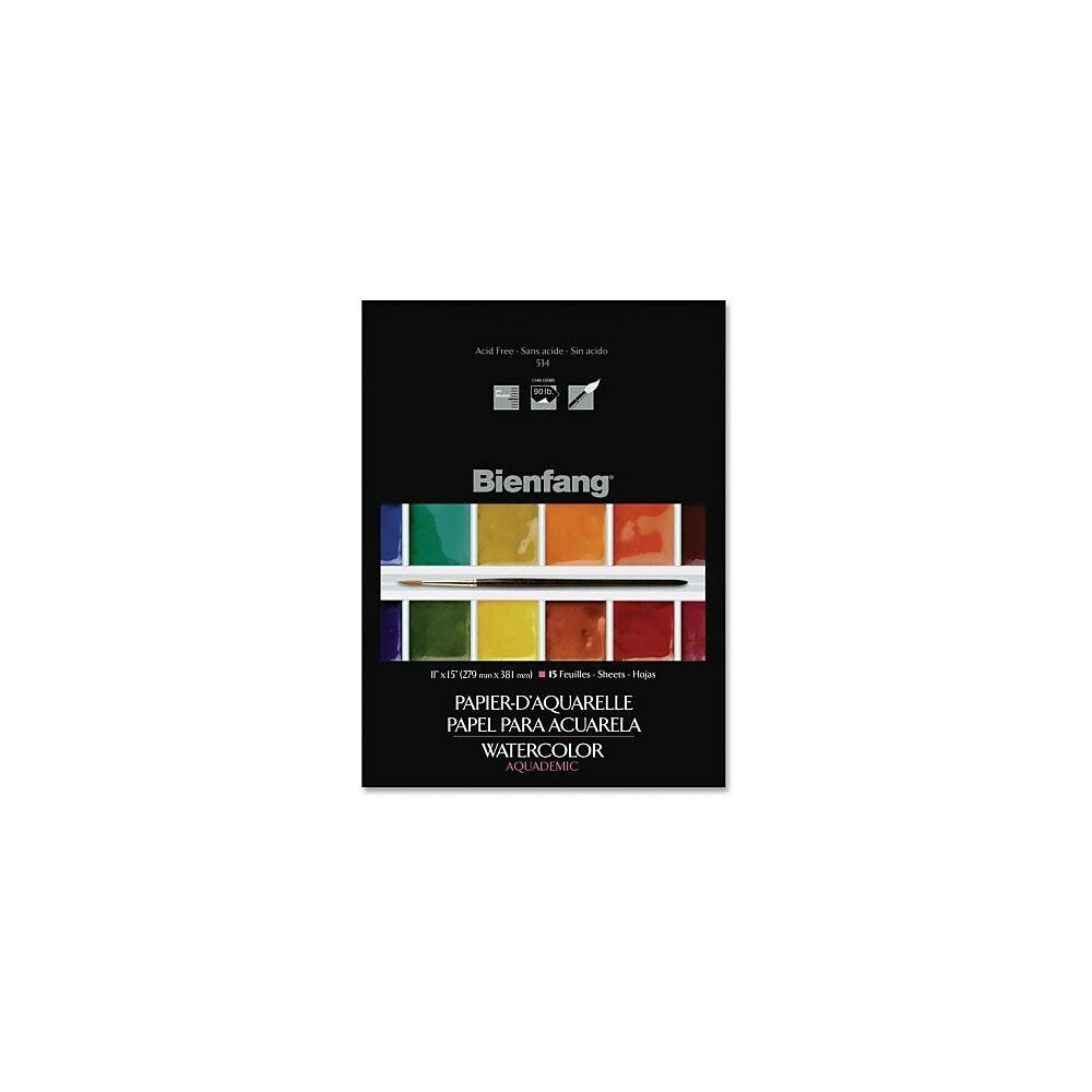 Image of Bienfang Lightweight Aquademic Watercolour Paper Pad, 11" x 15", 15 Sheets/Pad