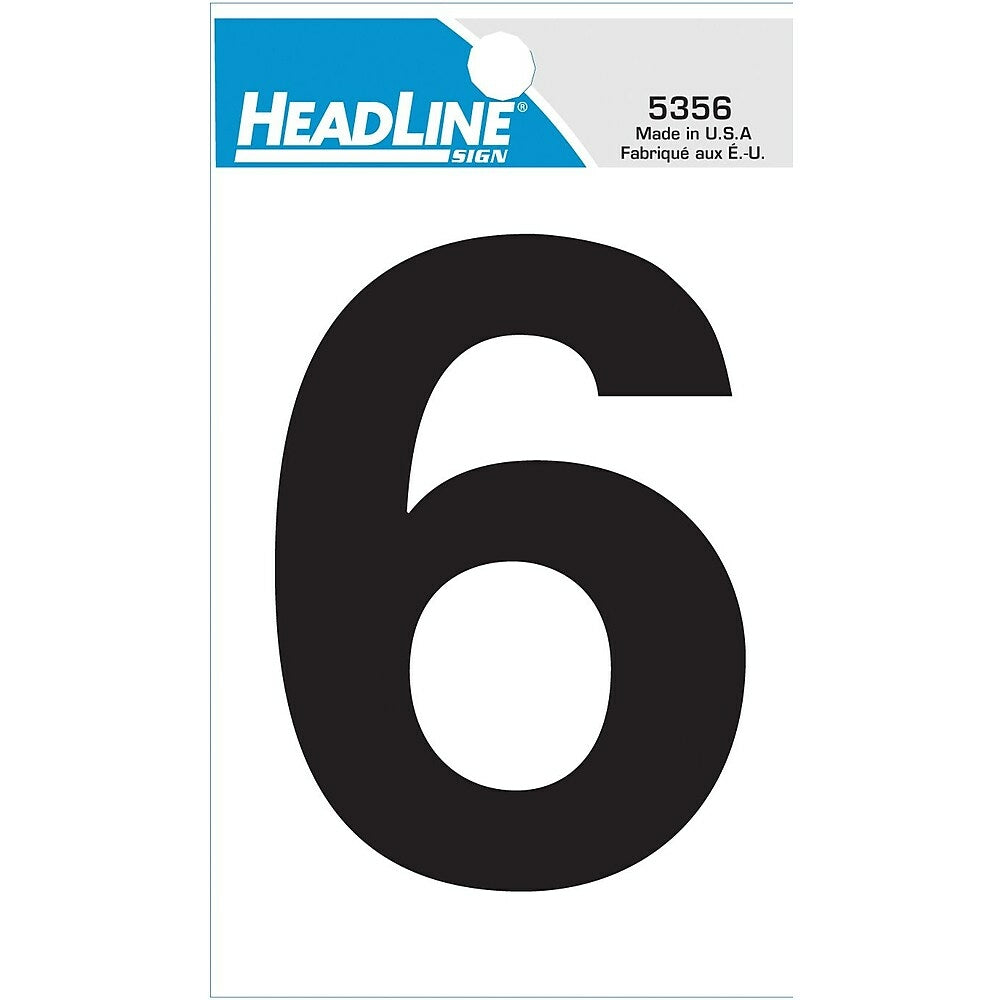 Image of HeadLine 3" Self - Stick Number - "6"