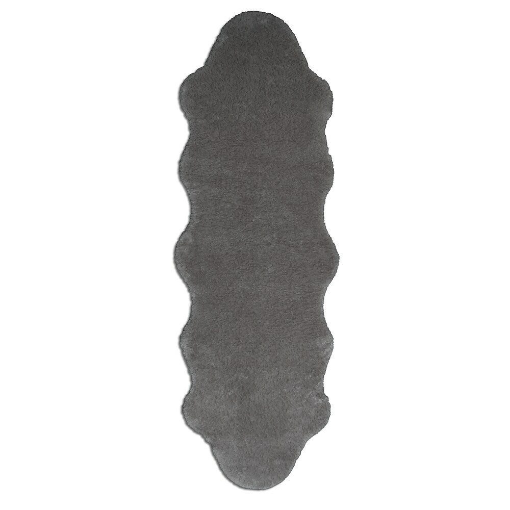 Image of ECARPETGALLERY Faux Fur Rug - 2'0" x 6'0" - Grey