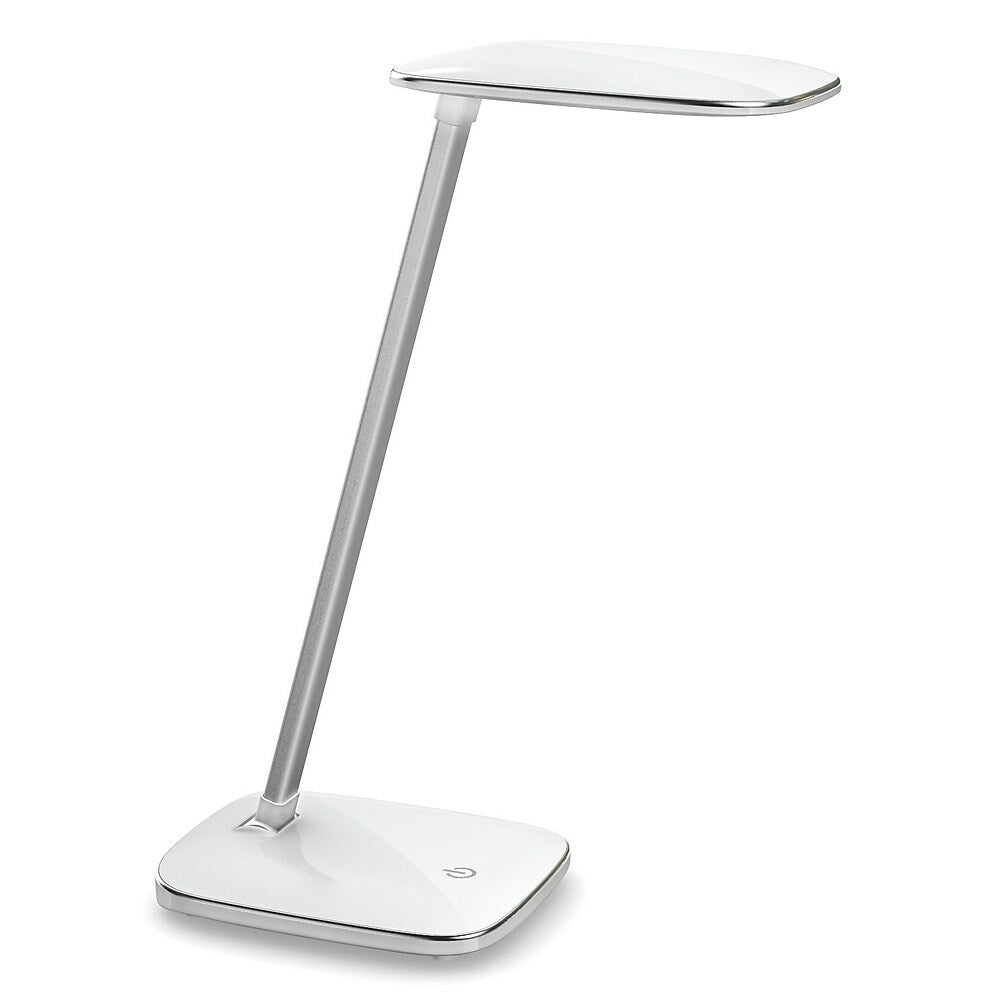 Image of DAC Compact LED Desktop Lamp with Portable Charger, 14", White